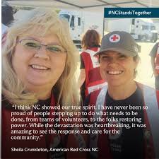 Sheila Crunkleton, Executive Director of the Southern Piedmont Chapter of  the American Red Cross North Carolina, traveled to Asheville two days  before Hurricane Helene hit.