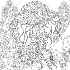 Coloring Pages For Adults Digital Coloring Page Jellyfish Etsy Animal Coloring Pages Coloring Books Coloring Book Pages