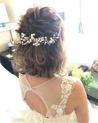 50 Simple Trendiest Braids For Short Hair Short Hair Bride Short Wedding Hair Braids For Short Hair
