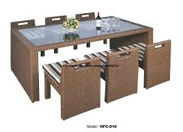 Glass Table Rattan Chair Combination Set Creative Leisure Outdoor Desk Table Chairs Set Balco Rattan Dining Table Furniture Dining Table Outdoor Furniture Sets