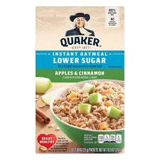 31 grams of whole grains the sweet and nutty flavor of instant quaker oatmeal honey & almond cups are about to make your morning commute a little bit easier. Quaker Quaker Instant Oatmeal Lower Sugar Apples Cinnamon 10 Pack 10 Count Shop Weis Markets