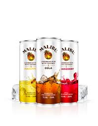 Malibu rum can be used in a lot of popular cocktails like the malibu and cola, malibu sea breeze, malibu gold cup and in many other delicious cocktails. Malibu Rum Cans Malibu Rum Drinks
