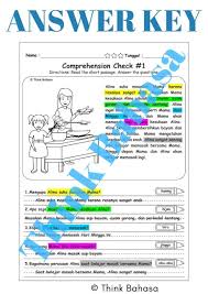 Lote Teachingindonesian Printable Indonesianclass Primary Readingcomprehensio Reading Comprehension Reading Comprehension Passages Sight Word Recognition