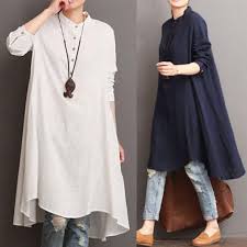 Maternity Styles Misaky Womens Kaftan Linen Shirt Long Sleeve Blouse Baggy Long Tops For Leggings Long Dress Casual Long Tops For Leggings Long Shirt Blouse