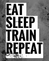 Eat Sleep Train Repeat Art Print Color Me Happy Art Com Sleep Training Training Quotes Lose 50 Pounds