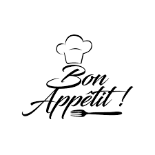 Sticker Bon Appétit avec Toque et fourchette - Déco pour Cuisine