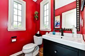 Including a red color theme to your bathroom might seem a bit tricky but with the right design inspiration, this bright color can actually liven up your bath space.we have compiled together a list of top 20 design ideas to include red in your bath decor. 75 Beautiful Red Bathroom Pictures Ideas August 2021 Houzz