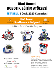 Robot yapımı ile ilgili dosyaları indirmek için tıklayınız. Okul Oncesi Robotik Kodlama Atolyesi Sertifikali Istanbul 4 Ocak 2020 Cumartesi Okul Oncesi Destek