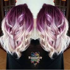 Nexxus blonde assure purple shampoo. Plum Purple Hair Color Base With Billowy White Blonde Hair By Hairbykasey Instagram Com Hotonbeauty White Blonde Hair Hair Color Crazy Hair Styles