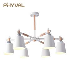 Not the usual tulip glass, a crystal light kit gives anything a ritzy aire this astonishing, crystal chandelier ceiling fan light kit is characterized by a glittering design with many sparkling additions. 3 6 8 Heads Modern Iron Wood Ceiling Light Chandelier Creative Pendant Lights Lamps Lighting Ceiling Fans Home Garden