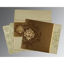 Choose from hundreds of free wedding backgrounds. Brown Shimmery Damask Themed Screen Printed Wedding Card Ac 8253a A2zweddingcards
