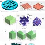 a) Mold for simple scaffold blocks. (b) Mold for ...