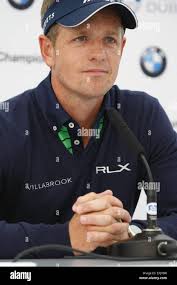 Portrait of Luke Donald English Professional Golfer at media call 2015  Stock Photo