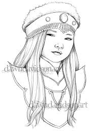 You can find so many unique, cute and complicated pictures for children. Coloring Pages For Adults Taban Mongolian Girl Grayscale Etsy