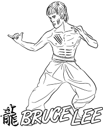 Color in this picture of bruce lee and others with our library of online coloring pages. Printable Picture Bruce Lee Coloring Sheet