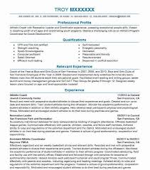 athletic coach resume example resumes