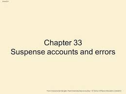 Chapter 33 Suspense Accounts And Errors Accounting Suspense Trial Balance