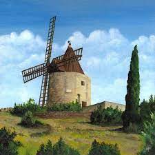 peinture le moulin d alphonse daudet peinture paysage peinture peinture figurative
