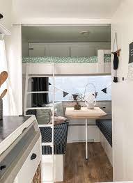 This works best if you're fine with folded clothes and don't have dresses to hang, of course. Cabs With Bunk Cabs With Bunk Cabs With Bunk Bunk Cabs Campertrailers2019 Campertrail Caravan Makeover Caravan Interior Vintage Caravan Interiors