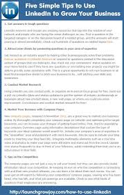Infographic Five Simple Tips To Use Linkedin To Grow Your Business Ecommerce Infographic Growing Your Business Book Marketing