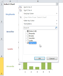 dynamic charts using excel filters user friendly