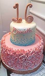 Picking out a sweet 16 cake for your child may not be an easy task. Sweet 16 Pink Birthday Cake Adrienne Co Bakery 16th Birthday Cake For Girls 16 Birthday Cake Sweet 16 Cakes