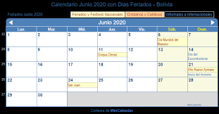 Mizada te dice qué te espera en tu horóscopo diario, así que toma nota de sus recomendaciones este jueves 24 de junio. Calendario Junio 2020 Con Dias Feriados Bolivia
