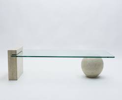 Free shipping available on many items. French Mid Century Philippe Barbier Travertine Glass Coffee Table 1970s 130080