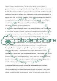 One that describes a solution to a difficult application; Relationship Between Accounting Accountability And Organizational Essay