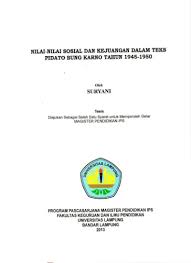 Syarahan agama tdk kampong bukit 2019. Nilai Nilai Sosial Dan Kejuangan Dalam Teks Pidato Bung Karno Tahun 1945 1950