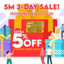 Enjoy up to 30% off and pay later at 0% interest for up to 12 months term from september 1 to october 31, 2021. Bdo Unibank Enjoy Up To 50 Discount Extra 5 Off For Facebook