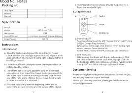 The best budget smart light. H6163 Led Light Strip User Manual Shenzhen Intellirocks Tech