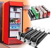 SDJMa 12.2" x 3" Supermarket Refrigerator Shelf Automatic Pusher, 1 Pack,  Beverage Shelf Glide Fridge Soda Bottle Can Organizer