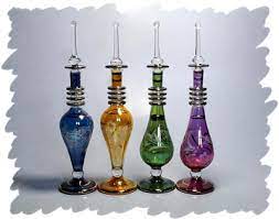 5 out of 5 stars. Egyptian Perfume Bottles Handmade Pyrex Glass Perfume Bottles