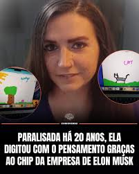 Audrey Crews, uma mulher paralisada há 20 anos, conseguiu escrever seu  próprio nome usando apenas seus pensamentos — graças à tecnologia  desenvolvida pela Neuralink, empresa de Elon Musk. Ela compartilhou o marco