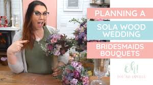 Plum sola bouquet plum champagne sola flower bouquet burlap | etsy. Sola Wood Flower Wedding The Series Part 4 Bridesmaid Bouquet Youtube