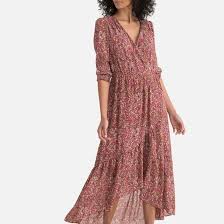 Rakuten a pensé à tout. Robe Longue Fleurie Style Boheme Manches Longues Imprime Brique See U Soon La Redoute Robe Longue Idees Vestimentaires Robe Maxi Longue