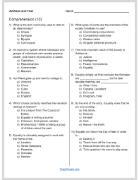 Anthem Unit Test Ready To Print Pdf Teachnovels Com The Unit Anthem Comparative Adjectives