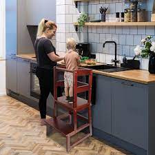 This stool is great for toddler's, older kids, and adults alike (it can support up to $159 pounds!). Exercise N Play Kids Kitchen Step Stool Toddler Step Stool Kitchen Helper Stool For Toddlers 18 Months And Older Walnut Color Buy Online In Dominica At Dominica Desertcart Com Productid 182944336