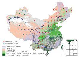 Map Of Agriculture In China China Map India World Map Climate Change