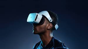 Man Wearing White And Black Virtual Reality Headset Mi Vr Xiaomi Vr Virtual Reality Vr Hea Virtual Reality Technology Virtual Reality Headset Virtual Reality