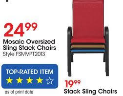 Mosaic Oversized Sling Stack Chairs From Academy Sports Outdoors 24 99 Chair Sling Chair Mosaic