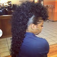It was a style that was very popular during the rise of punk music as it was seen as rebellious. Yess To The Mohawk Mohawk Hairstyles Curly Mohawk Hairstyles Hair Styles