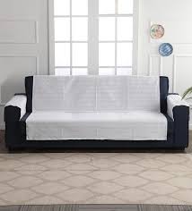 Sofa covers generally come in two designs: Buy White Cotton 3 Seater 36x24 Inch Sofa Cover By Kirti Finishing Online Sofa Covers And Throws Sofa Covers And Throws Furnishings Pepperfry Product