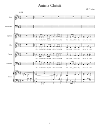 Con cristo todo sin cristo nada. Marcos Frisina Anima Christi Sheet Music For Piano Cello Solo Musescore Com