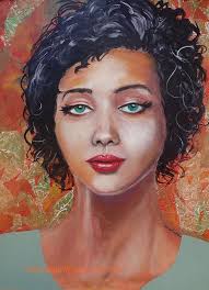 Untitle by Corine Ko ( France, b.1962). Mixed-media technique: photography  is embedded in canvases, oil, watercolor. Artist Collection.