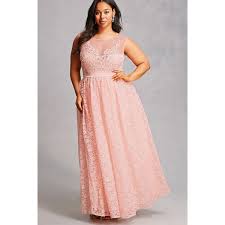 Forever21 Plus Size Crochet Lace Gown 78 Liked On Polyvore Featuring Plus Size Women S Fashion Pl Plus Size Blush Dress Plus Size Dresses Plus Size Gowns