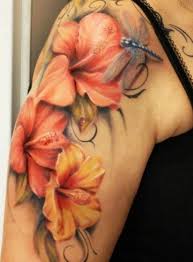 Tatoo vorlage hibiskus kostenlos : 3d Blumen Libellen Tattoo Blumen Tattoos Libelle Tattoo Tattoo Arm Frau Blumen