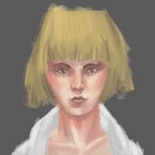 Need help!!! 1. This is my first attempt coloring, I didn't realize that  her skin color was so orange until I had it all finished! I am recoloring  her hair a darker