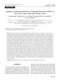 Yasuyuki hashidoko, satoshi tahara, noriko iwaya and junya mizutani. Pdf Production Of Biomass And Bioactive Compounds From Shoot Cultures Of Rosa Rugosa Using A Bioreactor Culture System